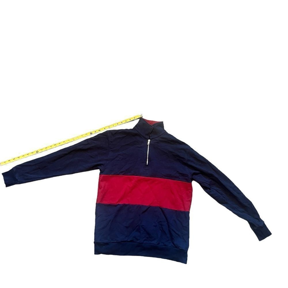 Brandy Melville John Galt Zip Sweatshirt Navy Red Non Smoking House